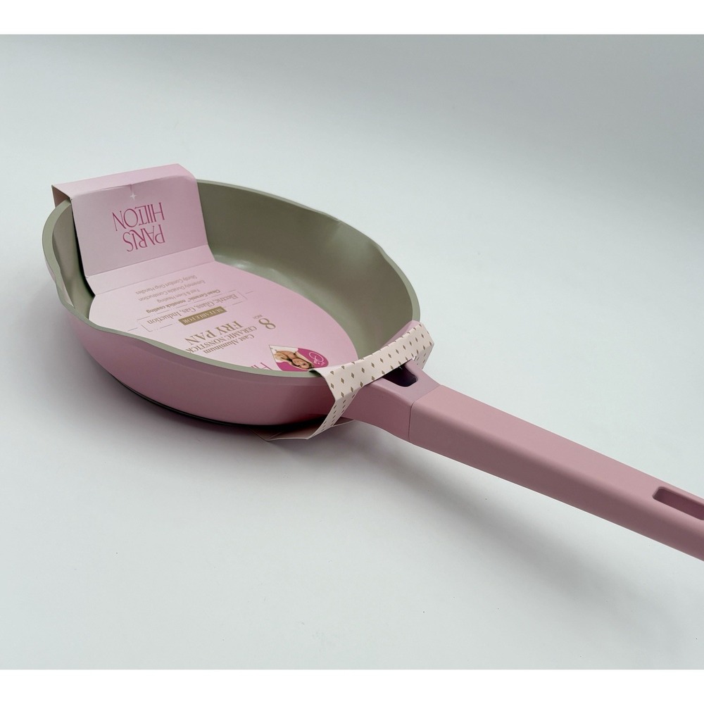 Paris Hilton Pink 8" Ceramic Nonstick Coating‎ Frying Pan Cast Aluminum NWT